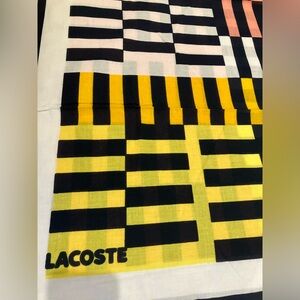 100% Cotton Lacoste Beautiful Multicolor Modern Geometric Scarf